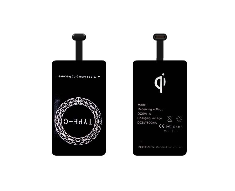 2個セット ワイヤレス充電レシーバー Qi 無接点 Type-C Micro USB IPhone 対応 スマートフォン・携帯電話アクセサリー 