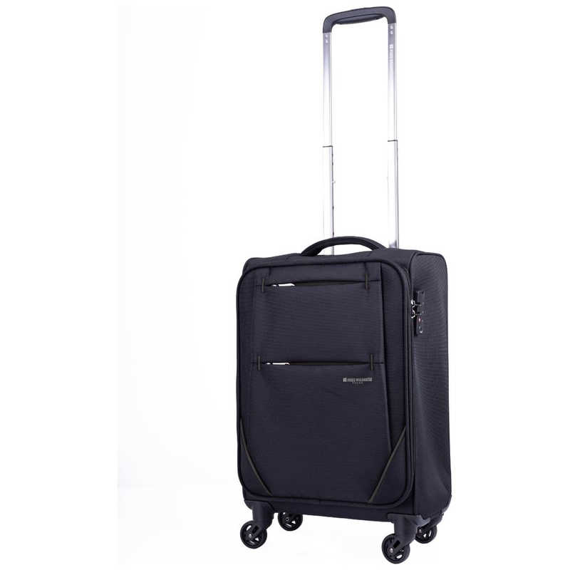 ヒデオワカマツ　軽量 撥水 ソフトキャリー Sサイズ 機内持込 2-3泊にオススメ フライ3 ［TSAロック搭載］ ブラック×ブラック　85-76701