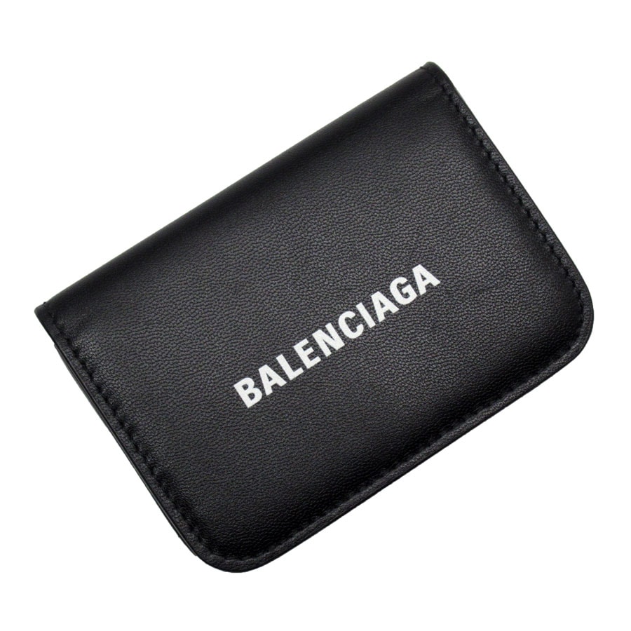 バレンシアガ BALENCIAGA 三つ折り財布 レザー ブラック ユニセックス t19304g