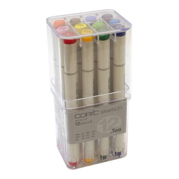 コピック スケッチ ベーシック 12色セット C イラスト カラーペン 12502081