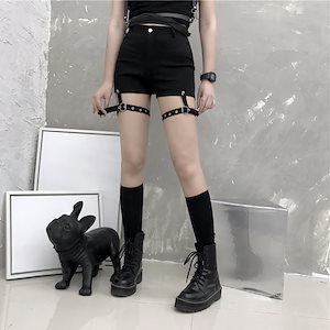 MARS マーズ　ガーターベルト　デニム　ガーター ショーパン ショートパンツ MARSマーズ ガーターベルト風デニムショーパン おりぼん型ガーター