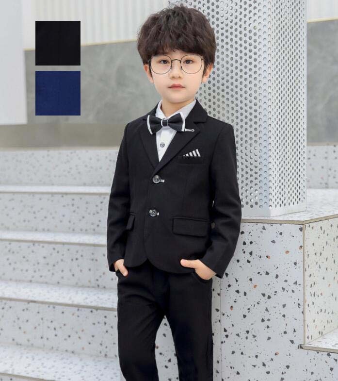 【最安値挑戦】フォーマルスーツ 長袖 子供用 スーツ 男の子 スーツセット 折襟 子供スーツ 子供服 オシャレ 上下セット キッズ 結婚式スーツ 演出服 ベビー服 フォーマル 初節句 お宮参り