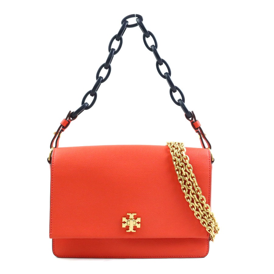 トリーバーチ Tory Burch ハンドバッグ ショルダーバッグ レザー オレンジ系レッド レディース h31354a