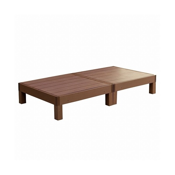 住まいスタイル 人工木ウッドデッキ ecofeel 2台 単品 ライトブラウン PWDE-2P-LBR メーカー直送