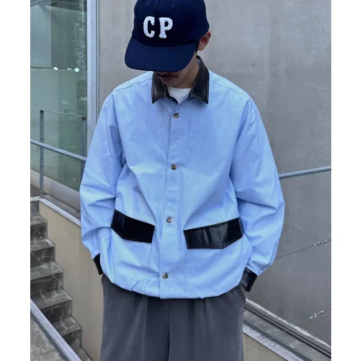 【Ciaopanic】ﾚｻﾞｰ襟切替ｼｬﾂｼﾞｬｹｯﾄ
