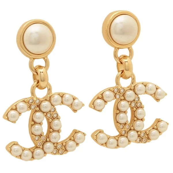 ピアス ココマーク CCマーク ドロップピアス ゴールド ホワイト レディース ABD721 B17215 NZ743 97,240円