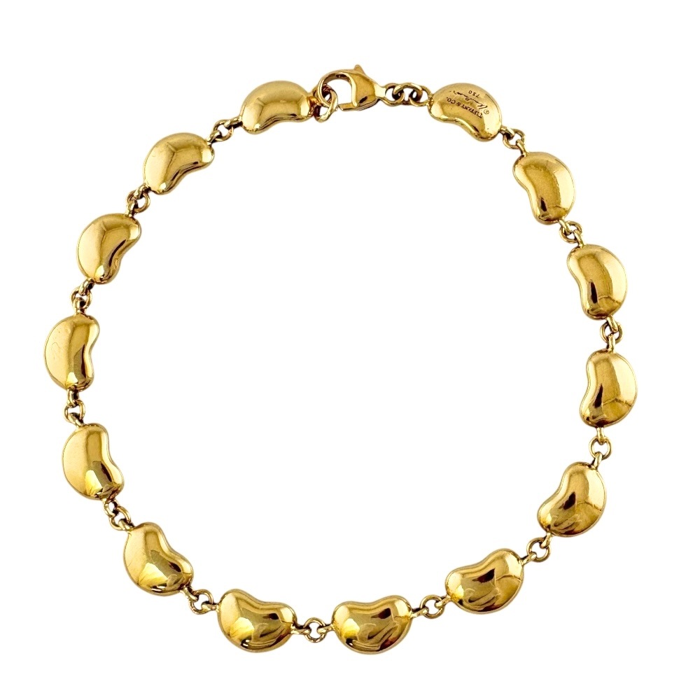 ティファニー ビーン ブレスレット 18金 K18イエローゴールド TIFFANY&Co. 中古 美品