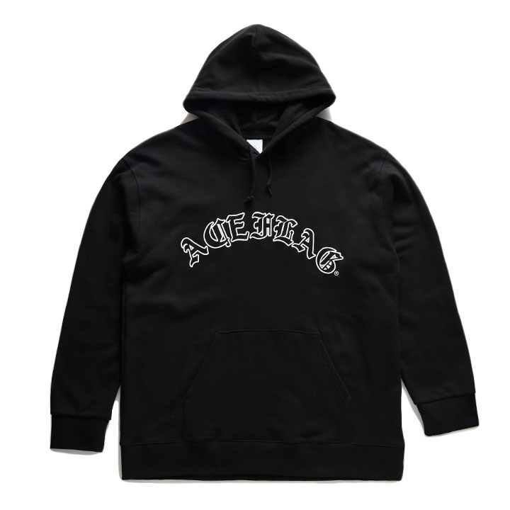 ACE FLAG パーカー ブランド スケボー フーディ 長袖 スウェット 裏パイル メンズ 黒 大きいサイズ エースフラッグ フードパーカー トップス ブランドロゴ