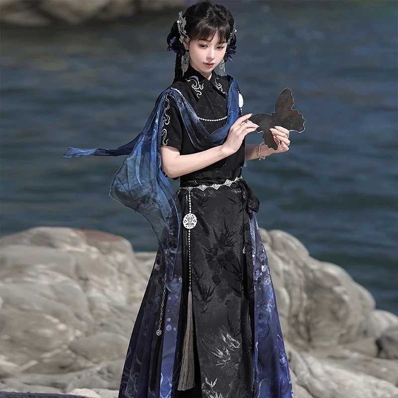 正規品デザイン滄新韓国cos要素上着馬面スカート暗黒cos服セット