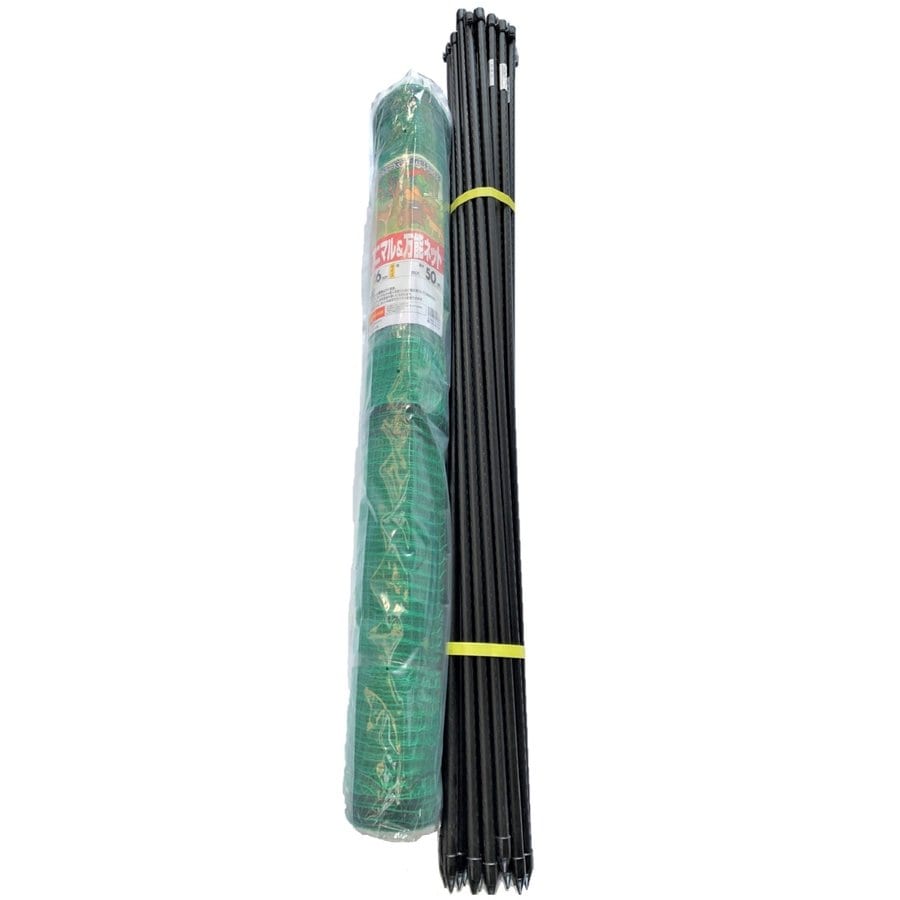 アニマルネット 1.5mｘ50m 防獣杭1800ｍｍ 25本付き セット 防獣ネット＆杭セット