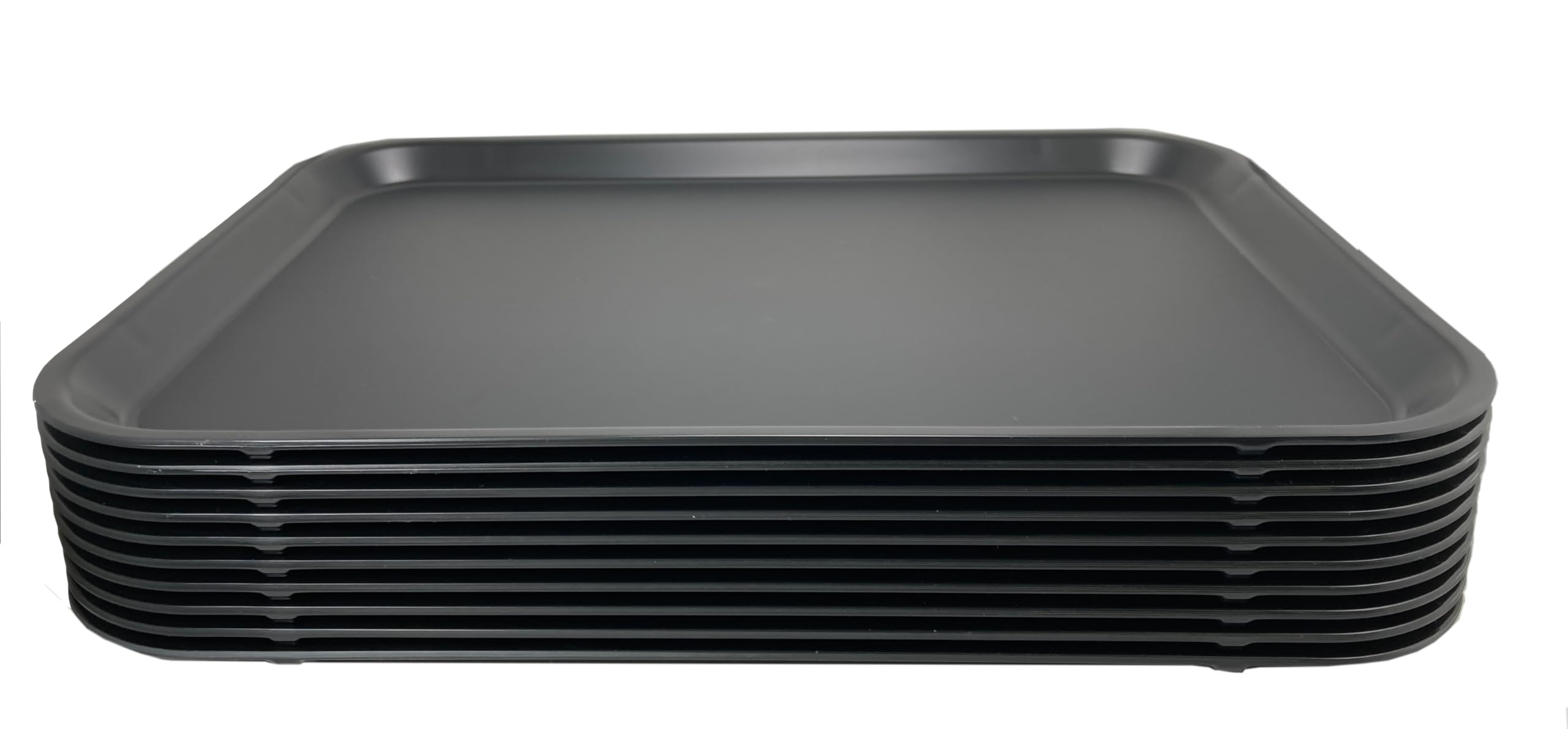 【業務用 セット】 蝶プラ工業 プルアップトレー W43.5×D32.5×H1.7cm ブラック 3344 ノンスリップ加工 10枚セット 日本製 13,832円