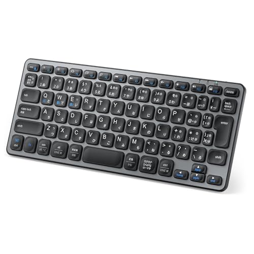 iClever ワイヤレスキーボード Bluetooth＆2.4G 無線 キーボード 充電式Type-C 静音 コンパクトキーボード 小型 薄型 JIS基準 日本語配列 軽量 パンタグラフ式 3つデバ