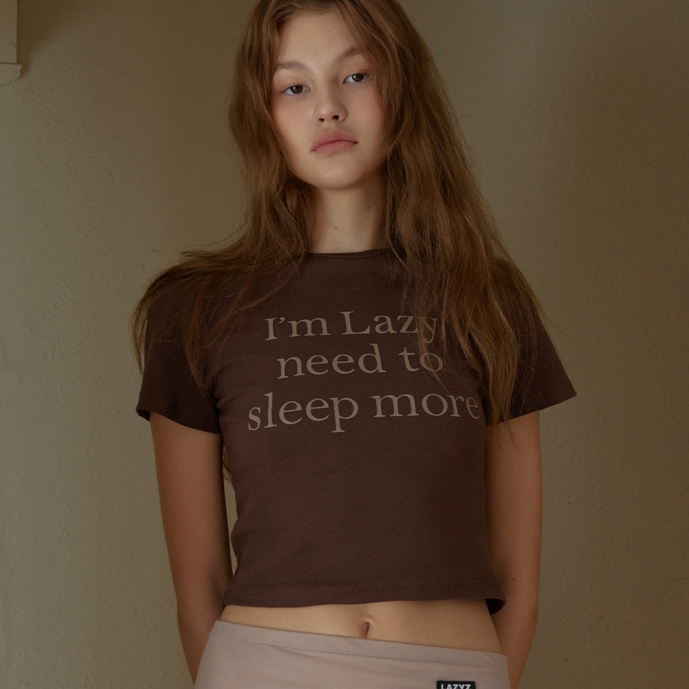 Sleep More Crop Short Sleeve T-Shirt (4colors)