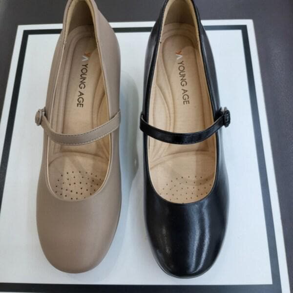 [幸福デパート] 女性 デイリー 楽なゴムヒール メリージェーン YAESHQ642