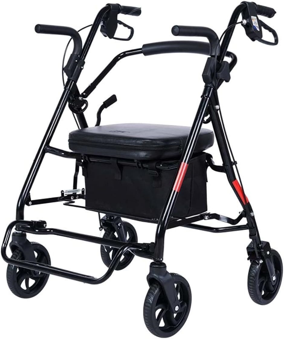 シルバーカー 歩行車 アシストウォーカー高さ調節可 折り畳み可 手押し車 Q08H-01 MDM(black)