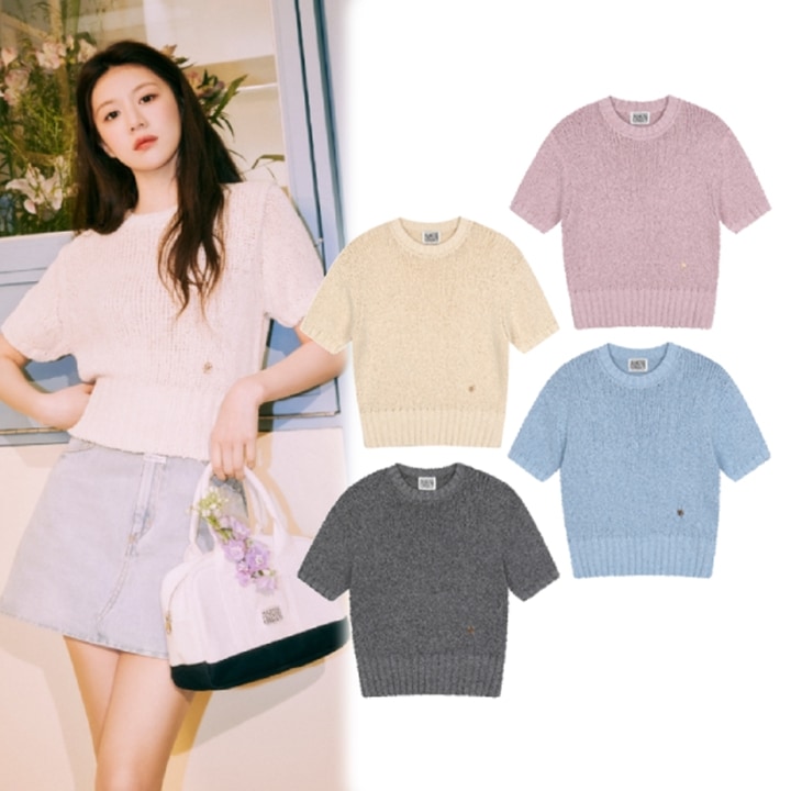 コユンジョン着用 W CIRCLE LOGO BOUCLE KNIT