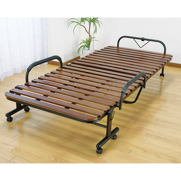 ファミリーライフ 天然木すのこ折りたたみベッド シングル(02487) メーカー直送