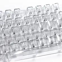 クリスタル透明チェリープロファイルキーキャップメカニカルゲーミングキーボード ISO 入力 PC キーキャップサイド彫刻バックライト付き RGB キーキャップ 4,848円