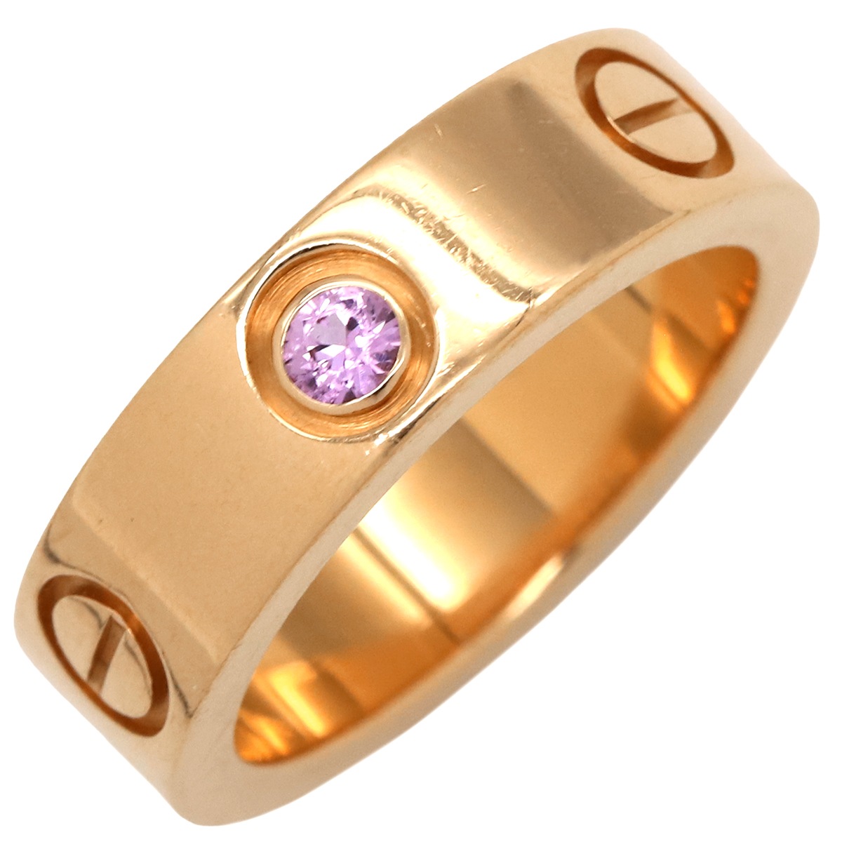 カルティエ Cartier リング 指輪 ラブリング ピンクサファイア K18PG ピンクサファイア ピンクゴールド #50(JP10) 1P LOVE Ring 750 18K PG 18金 10号