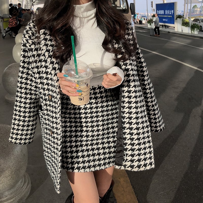 2024 春秋 厚手 ふっくら中綿 大人女子 セットアップ２点セット アウター スカート こなれ感 デート 女子会