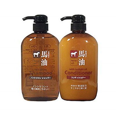 熊野油脂 馬油シャンプー & コンディショナー 各600ml...のサムネイル