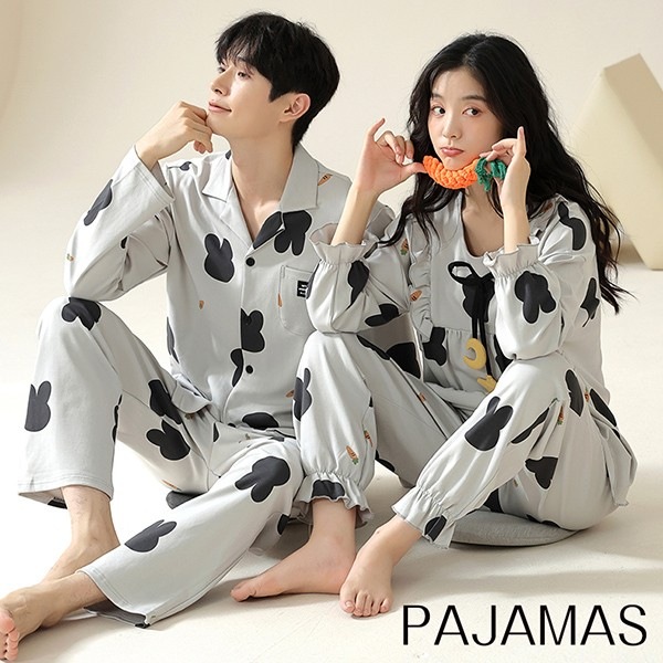 ルームウェア メンズ パジャマ カップル 部屋着 韓国風 寝間着 ギフト プレゼント 大きいサイズ 可愛い 結婚祝い ペアパジャマ 冬 長袖 長パンツ 春 秋 おしゃれ お揃いパジャマ ペア ゆったり