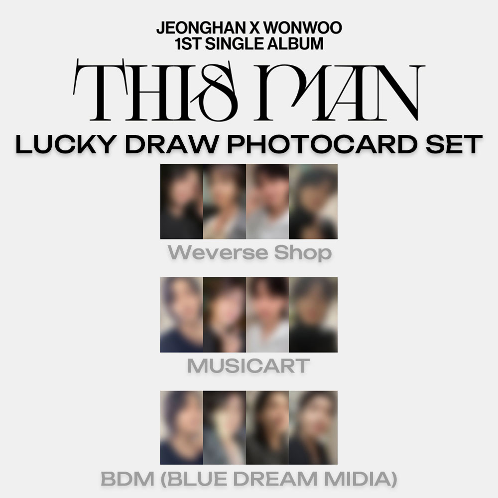 [セット] SVT JEONGHAN X WONWOO THIS MAN Lucky Draw Event Photocard SEVENTEEN