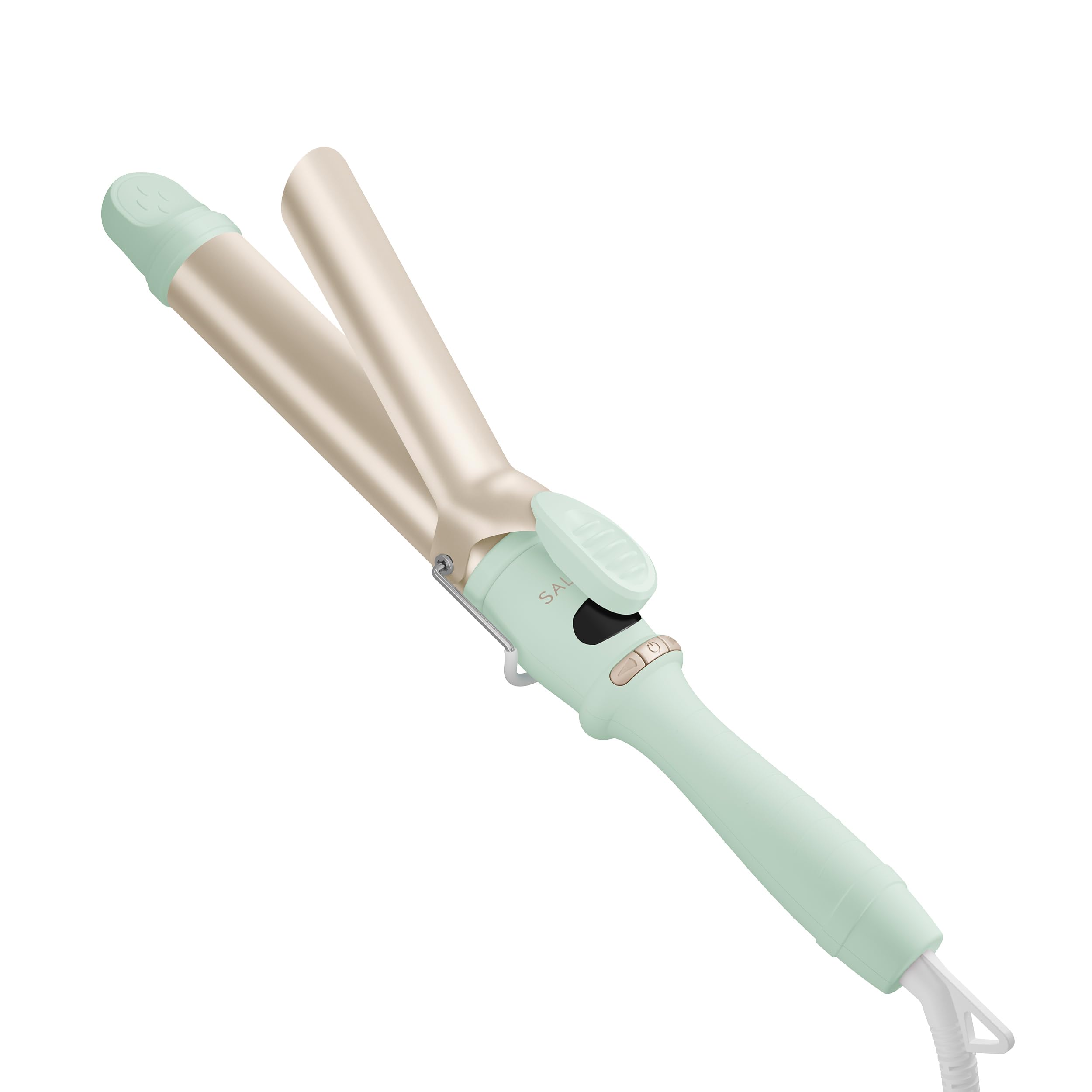 [2024年春夏限定] SALONIA サロニア セラミック カール ヘアアイロン 32mm【セレブレイトグリーン】 コテ 耐熱ポーチ付 SL-008CG