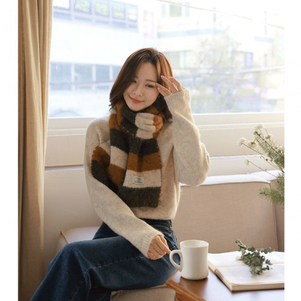 クリック＆ファニー [ウール] ベローズラウンドニット