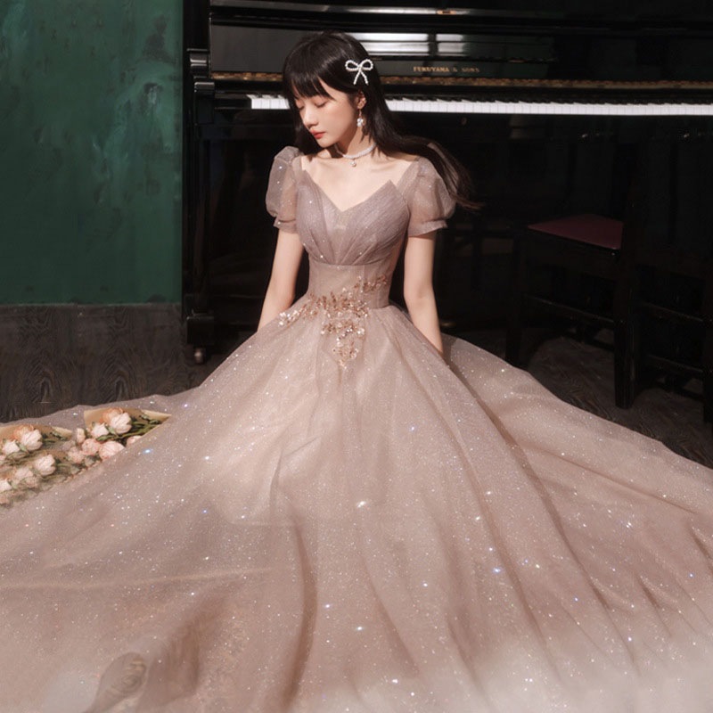 高品質 ウェディングドレス ウエディングドレス カラードレス ピンク パープル レッド カクテルドレス ロングドレス パーティードレス 発表会ドレス 演奏会 ステージドレス 二次会ドレス コンサート