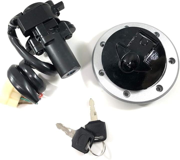 カワサキ 用 オイル タンク キャップ ガソリン 燃料 鍵 2本 キーシリンダー セット 汎用 バイク パーツ ゼファー バリオス ZZR250 ZRX1100 等(メッキ ブラック) 4,572円