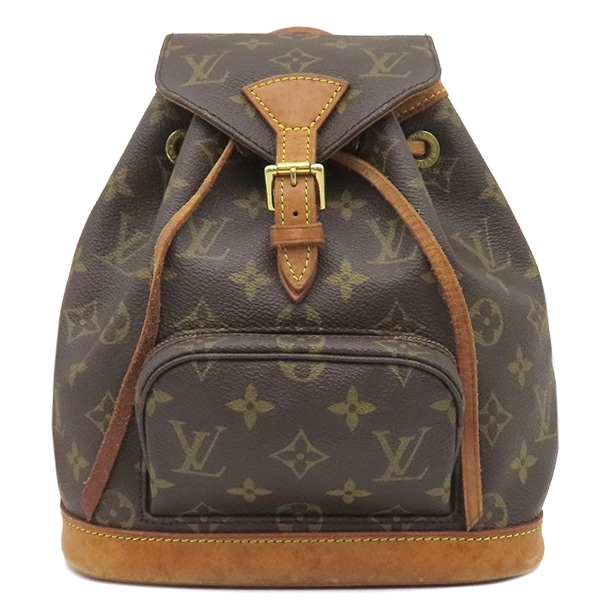 ルイヴィトン LOUIS VUITTON リュック・デイパック ミニ モンスリ モノグラムキャンバス モノグラム ゴールド金具 茶 バッグパック M51137 SP0927【中古】