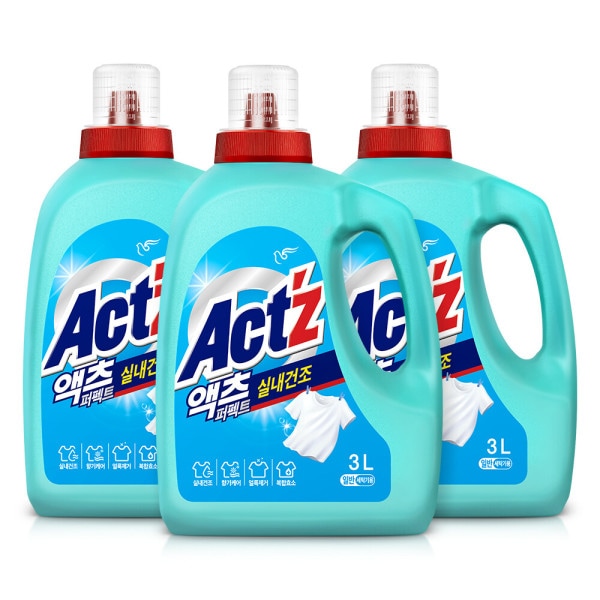 アクト パーフェクト 部屋干し 洗濯洗剤 3.0L x 3個 (一般/ドラム)