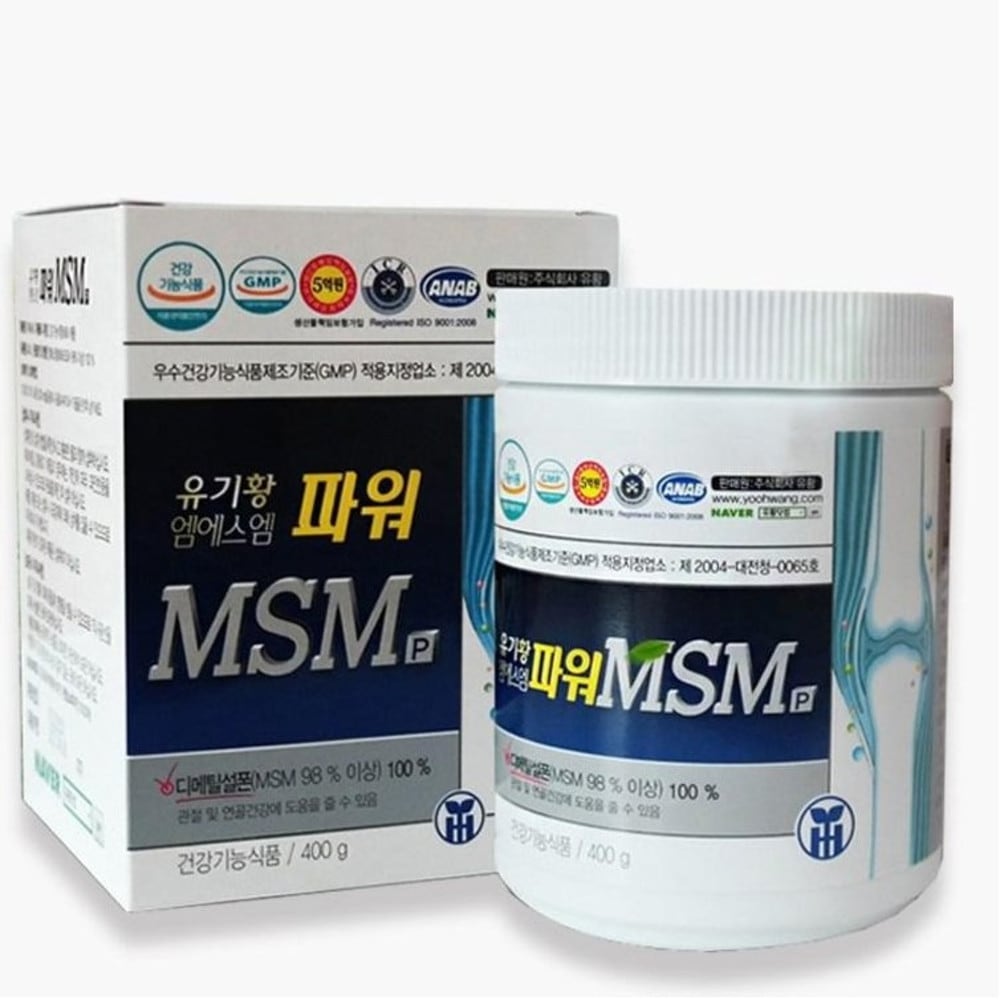 硫黄ドットコム 粉末型 食餌硫黄 膝など関節軟骨 サプリメント パワーMSM 400g（3ヵ月分）