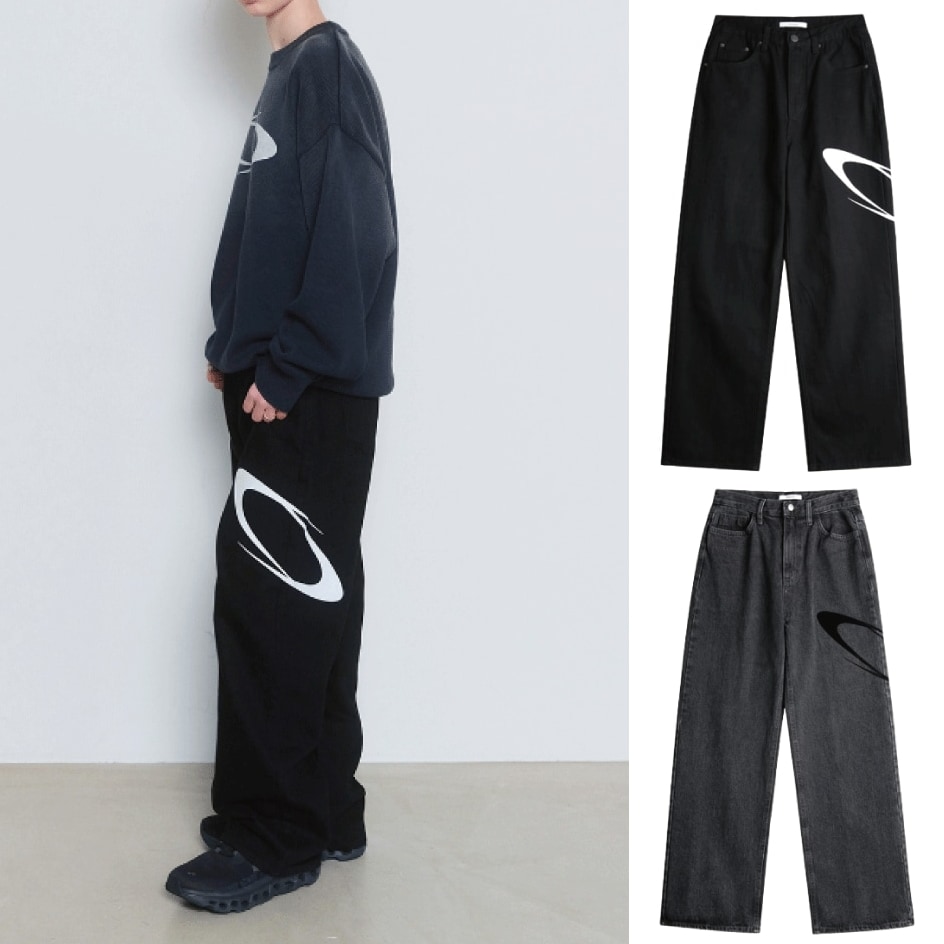 LOGO PRINTING DENIM PANTS (2 COLORS) 7,543円