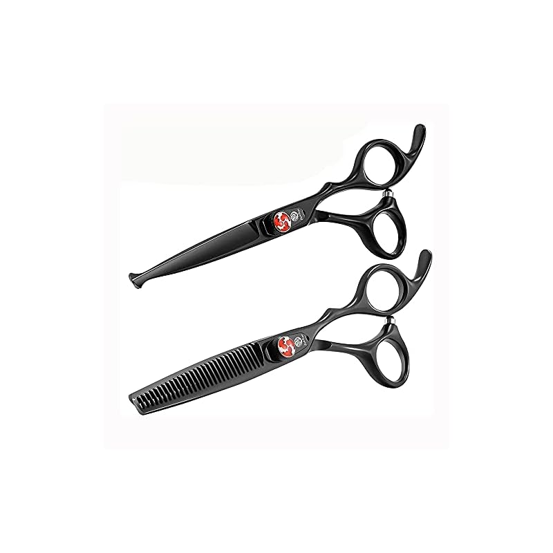 Purple Dragon 散髪 はさみ 理髪用ハサミ カットハサミセット ヘアカット ハサミ すきばさみ セルフカット 前髪 ハサミ 髪切りハサミ子供 日本炭素鋼440C 調整可能 使いやすい 安全