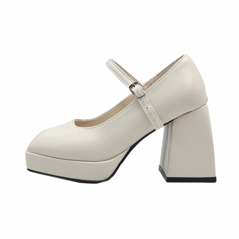 1000円OFFクーポン 厚底パンプス レディース チャンキーヒール パンプス 歩きやすい ストラップパンプス スクエアトゥ ロリータ セクシー 日常着用 コスプレ 定番 疲れない 大きいサイズ 小さ