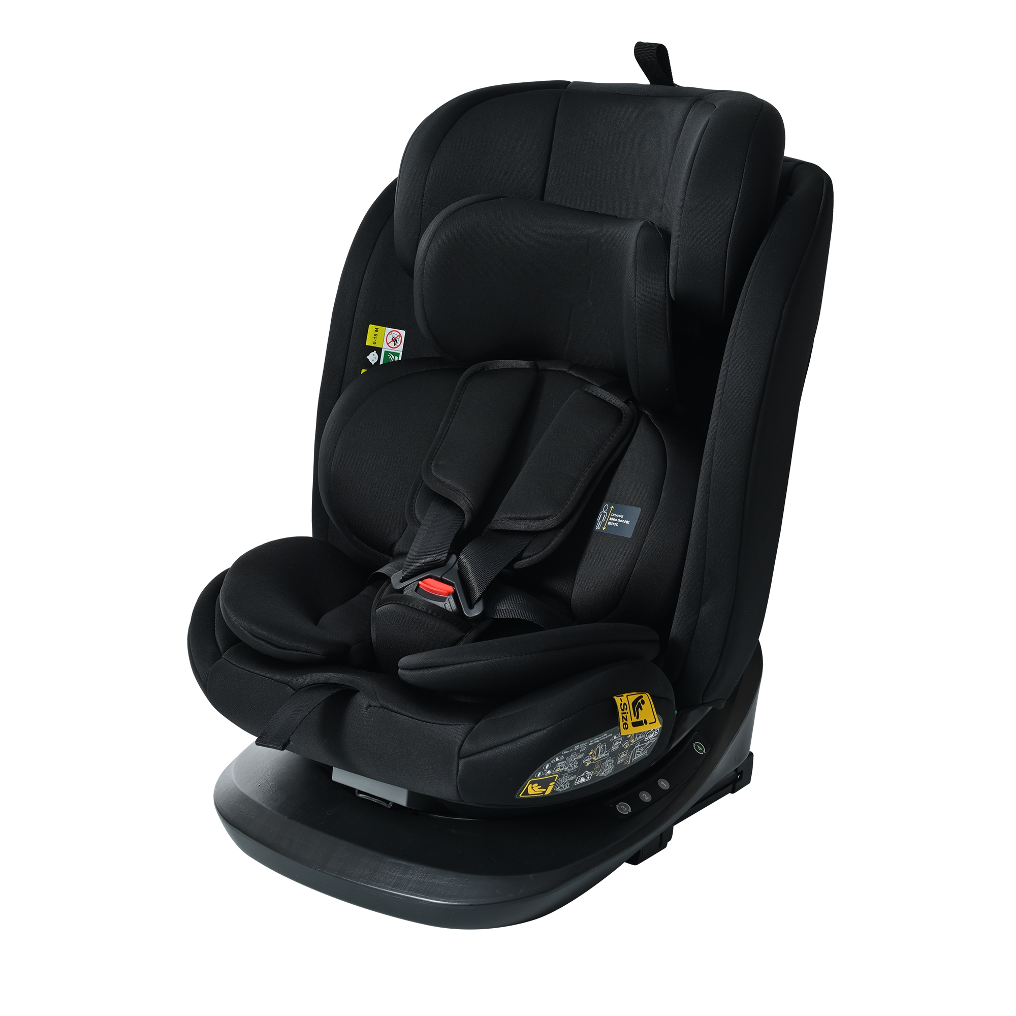 【トップテザー】チャイルドシート 新生児 ISOFIX 0歳～12歳頃 360度回転式 40～150cm ジュニアシート 長く使える 洗える 取付簡単 キッズシート ベビーシート 出...【ブラック】