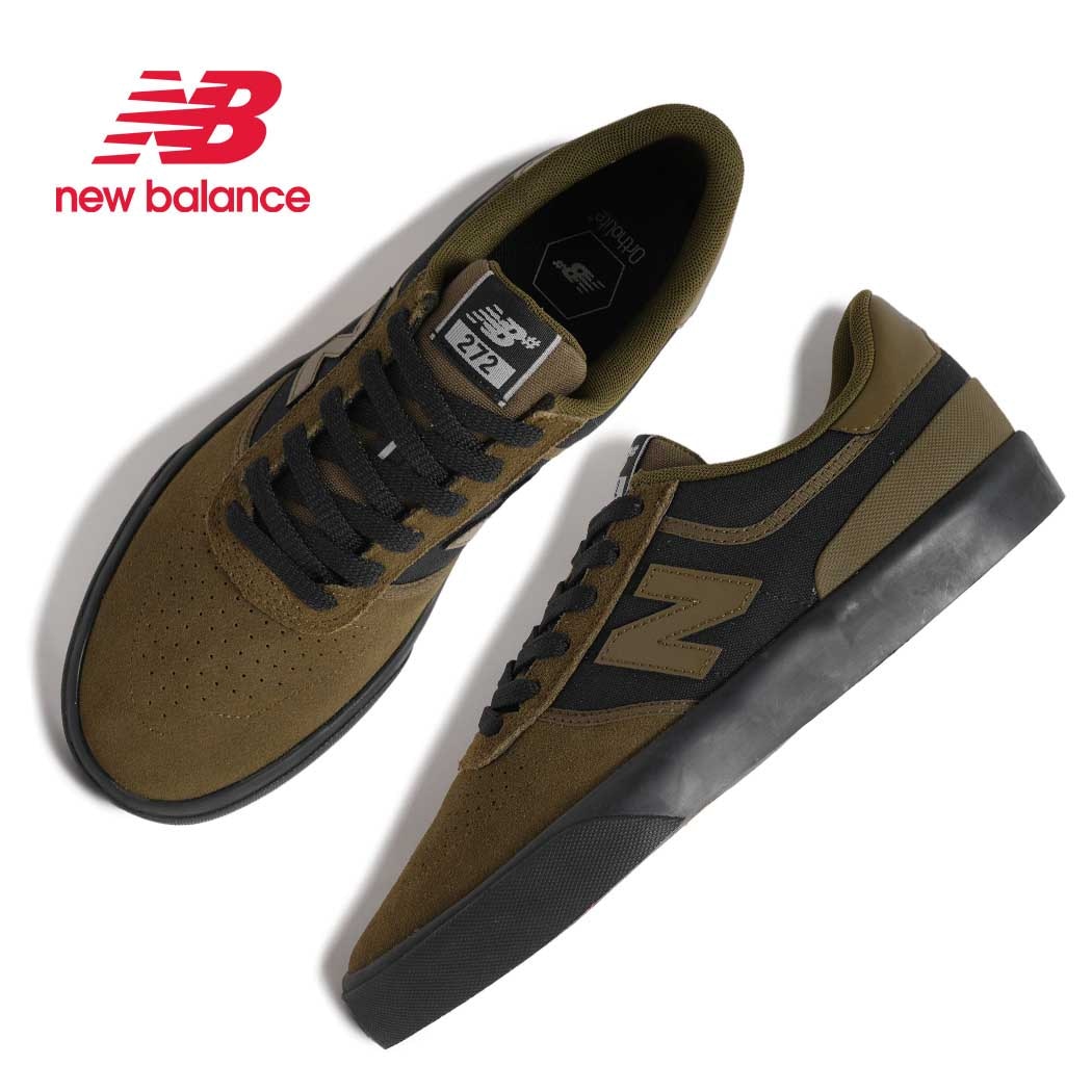 NEW BALANCE NUMERIC ニューバランス ヌメリック 272 スニーカー UN272BTT WOOD LAND BLACK ( オリーブ カーキ ローテク 緑 グリーン SKATE スケ
