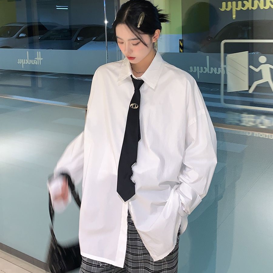 白 シャツ レディース 長袖 高級 アウター ゆったり 学生 塩系 シャツ トップス レディース おしゃれ286