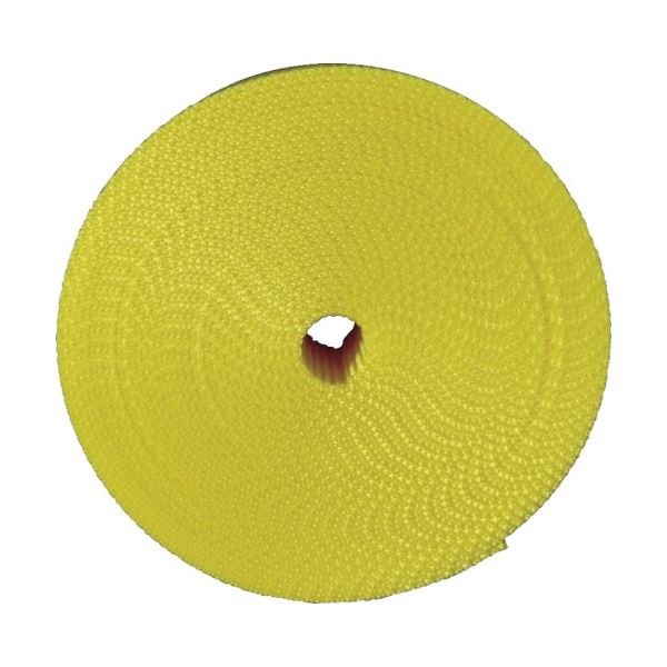 （まとめ）ナイロン平ベル 1.2tx25mmx5m 黄色 TNB255-Y 1巻 [x3セット]