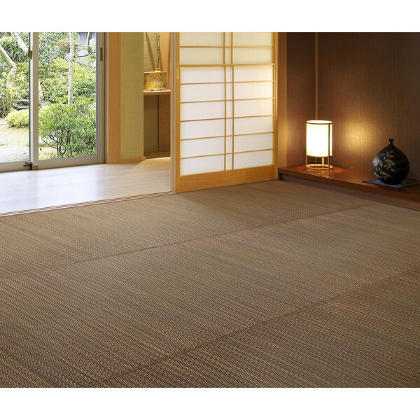81847520 い草カーペット 南風 江戸間2畳 174×174 ブラウン メーカー直送 5,458円