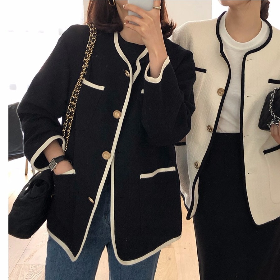 ノーカラージャケット レディース 秋新作 ジャケットショート丈 カーディガン ブレザー 40代 アウター 韓国風 ゆったり オシャレ 入学式 大人 通勤 30代