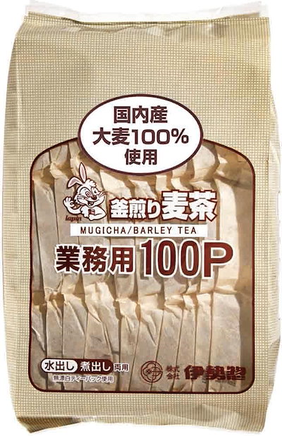 他サイト： 伊勢惣 釜煎り麦茶業務用100P 10g×100Pの商品画像