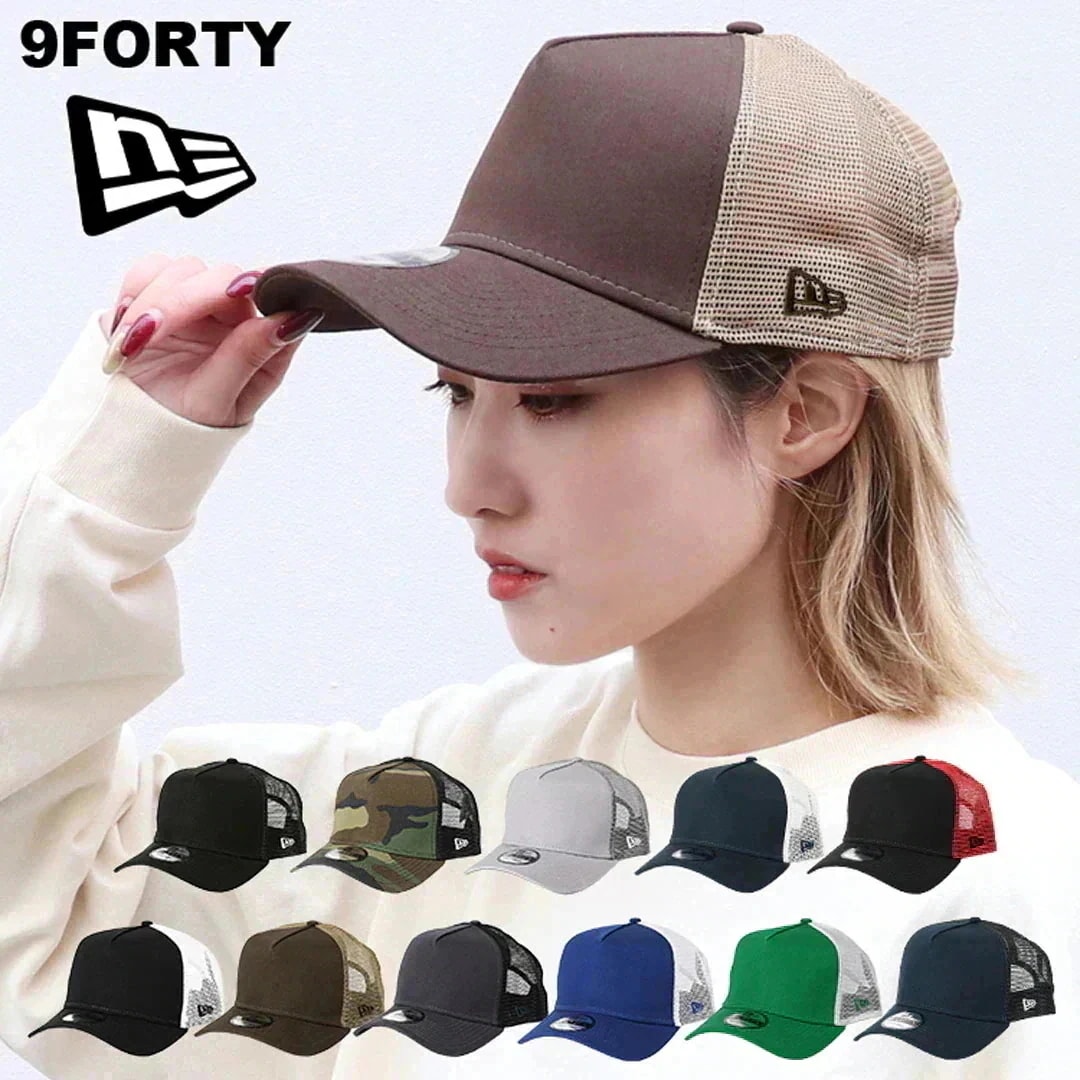 Qoo10] New era メッシュキャップ メンズ キャップ 無地