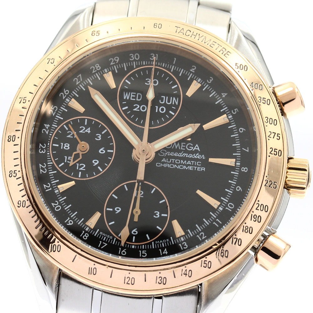 オメガ OMEGA 323.21.40.44.01.001 スピードマスター PGベゼル トリプルカレンダー 自動巻き メンズ 良品 _890152【中古】