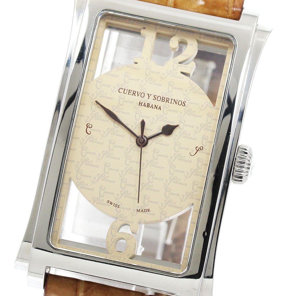 クエルボ・イ・ソブリノス CUERVO Y SOBRINOS A1011/2 ハバナ プロミネンテ 自動巻き メンズ _913835【中古】