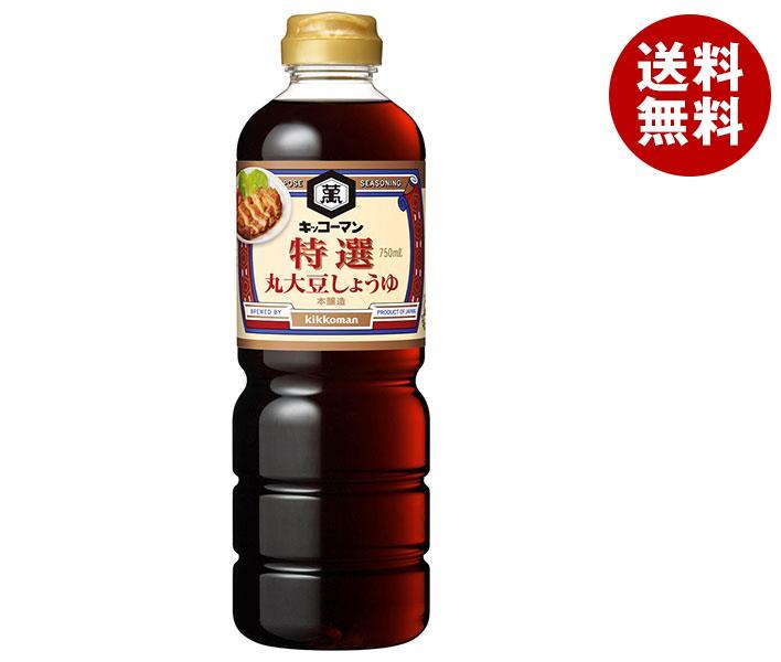 キッコーマン 特選丸大豆しょうゆ 750mlペットボトル×12本入×(2ケース)