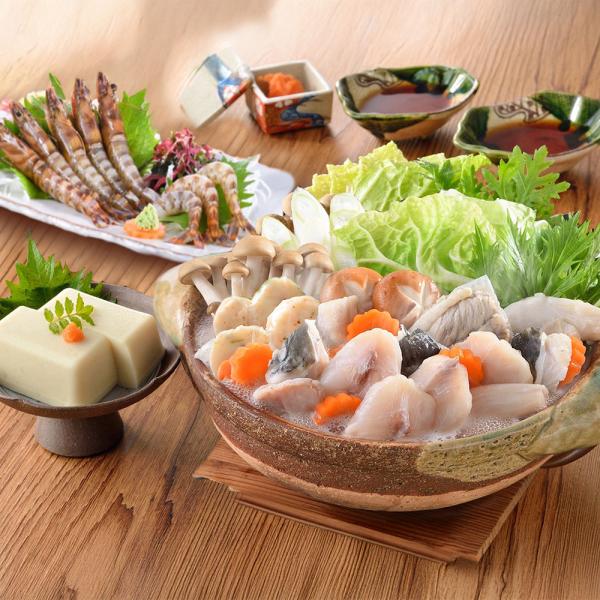 関とら本店 ふくちり鍋と車海老刺身の福満喫セット ふぐちり360g 車海老200g ふぐ白子豆腐130g ふぐつみれ100g SISK
