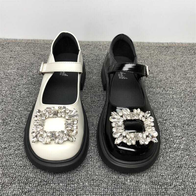 レディース フラット コンフォート シューズ ストラップ シューズ ぺたんこ ヒール 2.5cmヒール ストラップ PU ビジュー パール フォーマル かっこいい カジュアル 大人 流行り 上品 きれ